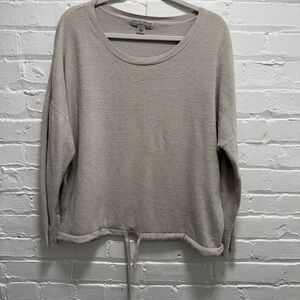 Barefoot Dreams Beige Sweater XL with drawstring